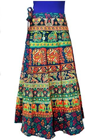 Ayat Cotton Bohemian High-Waisted Women's Skirt Hippie Style One Size