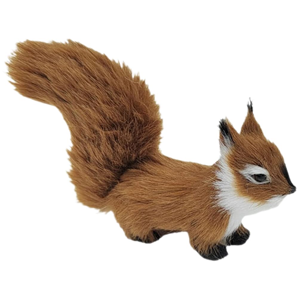 Happyyami Squirrel Ornament 4.72In Realistic Garden Animal Decor Outdoor Simulation Figurine for Home Landscape Accent