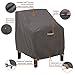 Classic Accessories Ravenna Water-Resistant 38 Inch Deep Seated Patio Lounge Chair Cover, 2-Pack, Patio Furniture Covers, Dark Taupe/Mushroom/Espresso