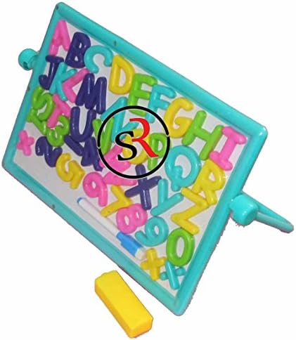 Skyhigh Kirat Magnetic Alphabets and Numbers 2 in 1 Board Writing Slate Write and Wipe for Early Learner Kids Chalk Duster