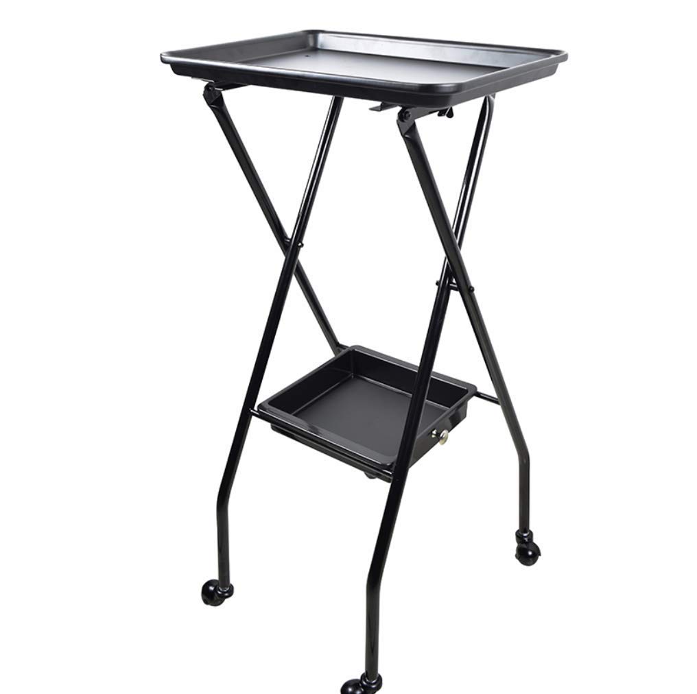 Folding Salon Color Service Tray, Hair Stylist Tray Trolley: Beauty