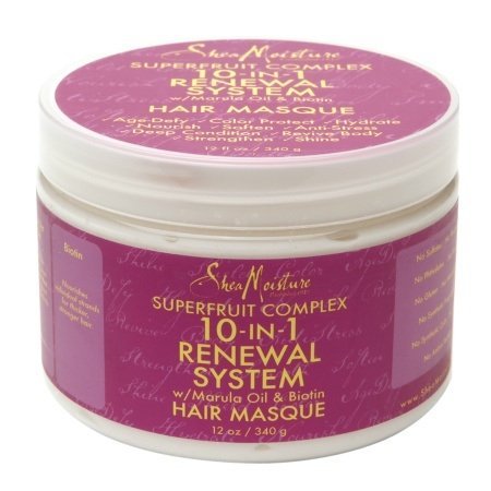 Shea Moisture Superfruit Complex 10 in 1 Renewal System with Marula Oil and Biotin Hair Masque 12 Oz