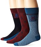 Psycho Bunny Men's 3 Pack Logo Repeat Crew Sock