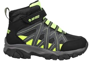 HI-TEC Ravus Blast Mid Boys Hiking Boots, No Tie Lightweight Breathable Outdoor Trekking Shoes, Little Kid and Big Kid Sizes 1 to 7