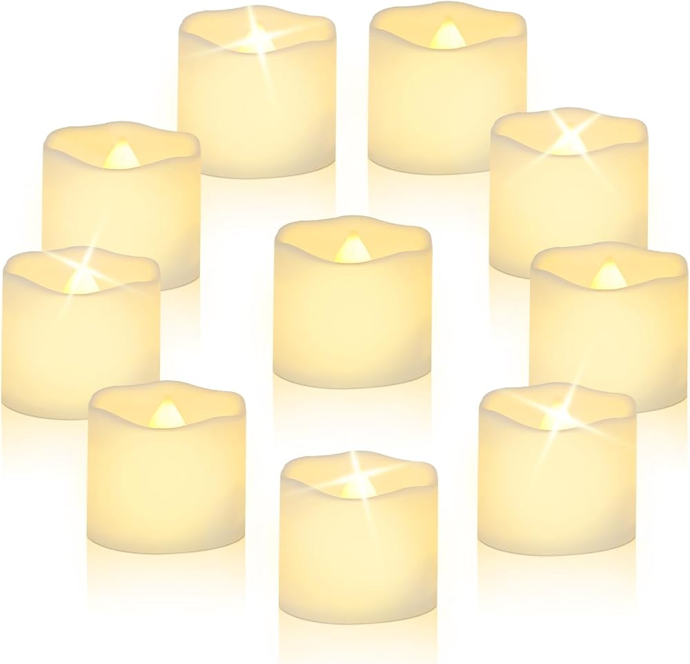CNMTCCO LED Candle Lights 24Pcs Flameless Tea Lights Warm White Flickering