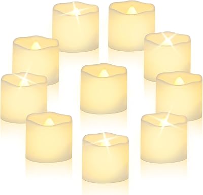 CNMTCCO LED Candle Lights 24Pcs Flameless Tea Lights Warm White Flickering