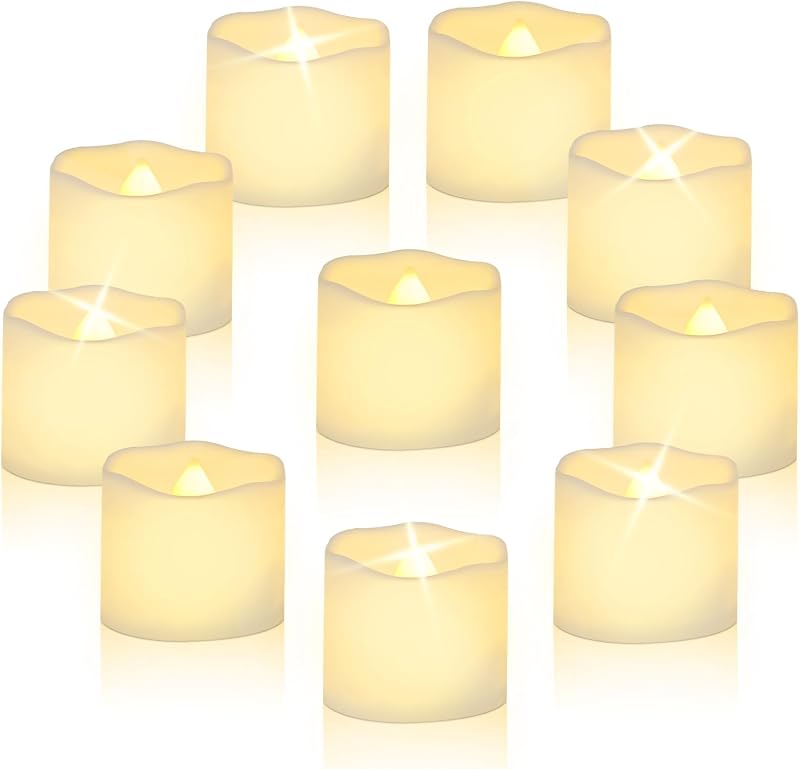 CNMTCCO LED Candle Lights 24Pcs Flameless Tea Lights Warm White Flickering