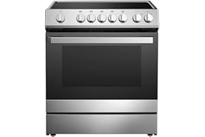 FESTISOUL 30" Electric Range with 4 Heating Elements Convection Oven 5 Cu. Ft. Capacity, 7 Functions Professional Electric Range Oven with Smooth Glass Top, Stainless Steel, Perfect for Family Kitchen Cooking