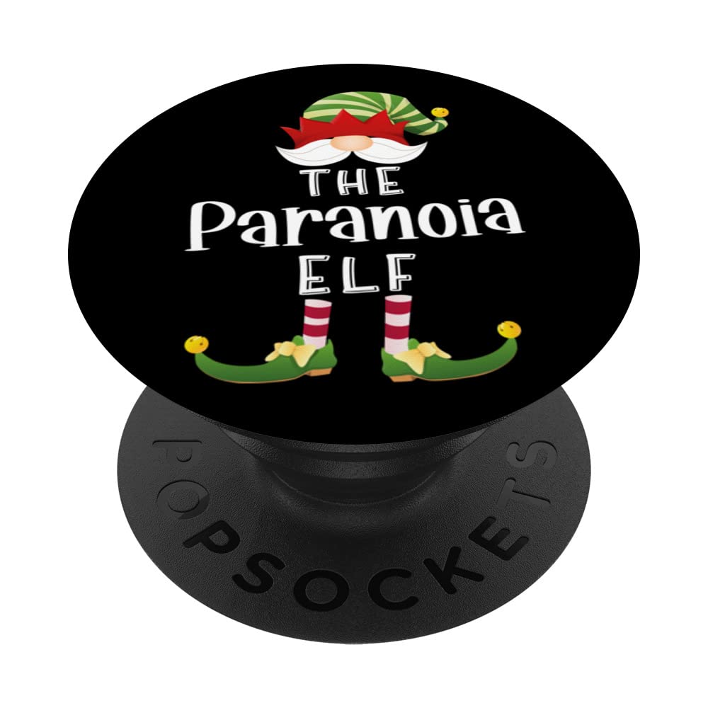 Paranoia Elf Group Christmas Funny Pajama Party PopSockets Swappable PopGrip