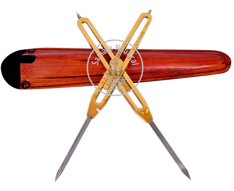 Samara Nautical Solid Brass Proportional Divider 15 inch Survey Engineering Drafting Artist Tool