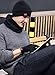 T-wilker 3 Pieces Knitted Hat Set Winter Thick Warm Snug Knit Hat + Scarf + Touch Screen Gloves for Men Womens (Black)