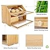 Leader-Accessories-Double-Decker-Bamboo-Bread-Bin-2-Layer-Bread-Box-for-Kitchen-Large-Capacity-Food-Bread-Storage-Retro-39x25x32cm Leader Accessories Double Decker Bamboo Bread Bin 2-Layer Bread Box for Kitchen Large Capacity Food Bread Storage Retro…