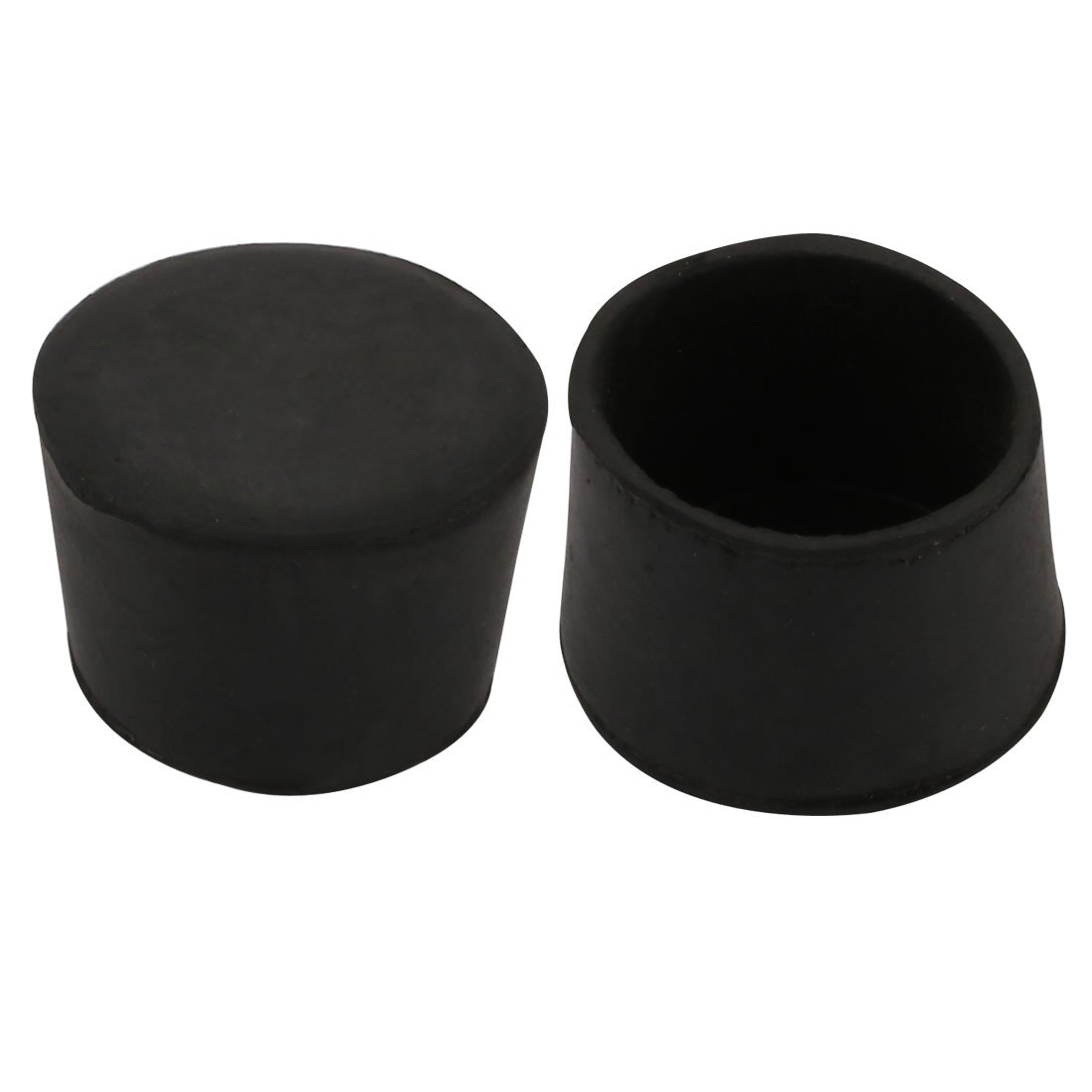 sourcingmap 2pcs Furniture Desk Chair Round Rubber Leg Tip Cap 38mm Inner Diameter Black