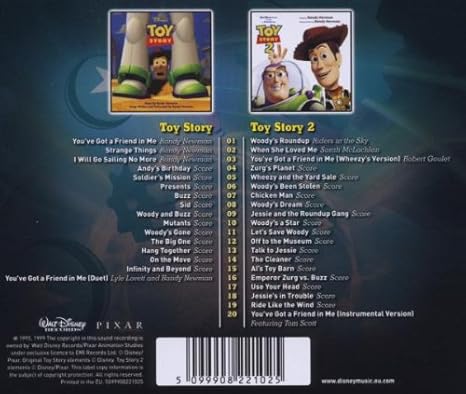 2 For 1 Toy Story Toy Story 2 Randy Newman Disney Characters Amazon Fr Musique