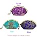 Silky Embroidered Brocade Oriental Fan Zipper Jewelry Coin Pouch Wallet (Set of 10)