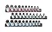 ARES 70355-3-Piece 3/8-Inch Drive 9.84-Inch Socket Organizer Set - Store up to 10 Sockets on Each Rail and Keep Your Tool Box Organized