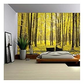 Wall26 - The Depths of an Autumn Forest - Wall Mural, Removable Sticker, Home Decor - 100x144 inches