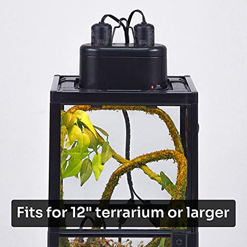 WACOOL Reptile Light Fixture Dual Dome Lamp Fixture, Reptile UVA UVB