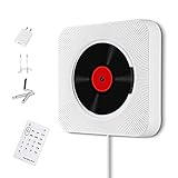 Wall Mountable CD Player, WINSSES HiFi Speaker with Bluetooth, Remote Control, USB, 3.5mm Headphone Jack AUX input/output