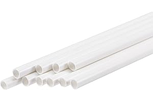 MECCANIXITY Plastic Model Tube ABS Round Tube 1/4" OD 10" White Easy Processing for Architectural Model Making DIY 10 Pack