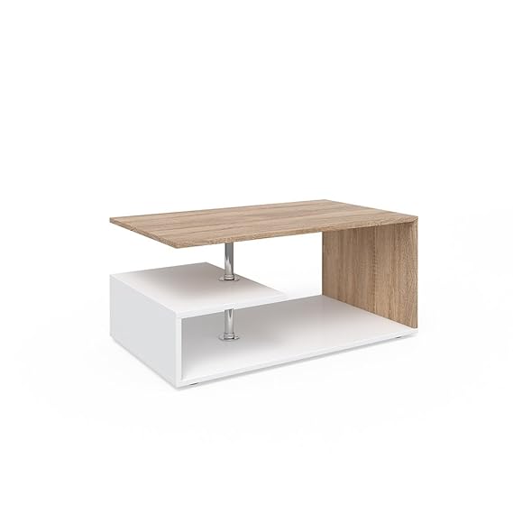 Vicco Couchtisch Guillermo 90 x 50 cm - Wohnzimmertisch Beistelltisch Holztisch Kaffeetisch - 4 Farben zur Auswahl (weiß Sono