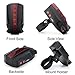 Crtch Bike Tail Light Ultra Bright Bicycle Laser Rear Light - Cycling Projector Safety Warning Lamp- Water Resistant- Back Flashlight for Mountain Bike- 2 Laser 5 LEDs