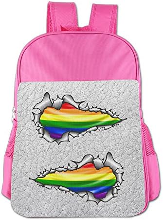 Torn Gay Pride Rainbow Flag School Backpack For Girls Boys Cute Bookbag Outdoor Daypack