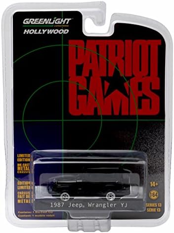 1987 JEEP WRANGLER YJ from the film PATRIOT GAMES * GL Hollywood Series 13 * 2016 Greenlight Collectibles Limited Edition 1:64 Scale Die Cast Vehicle