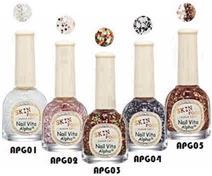 Amazon Skin Food スキンフード ネイルビタ アルファ スプリンクルス10ml 5カラー選択1 Apg03 サンタベリー スプリンクルス 並行輸入品 スキンフード Skinfood マニキュア ネイルポリッシュ 通販