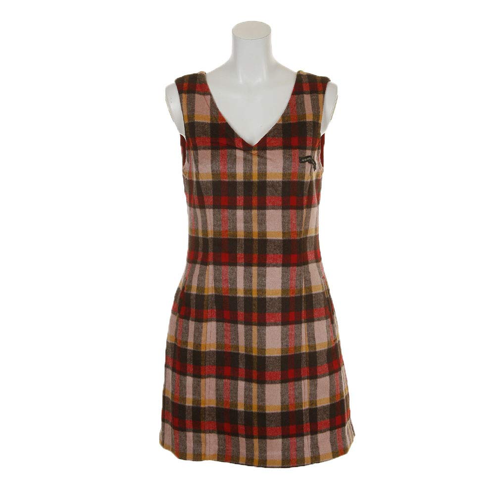 Suelta S ワンピース B07jq6fhb8 リエンダ レディス Rienda ピンク ダブルフェイスチェックノースリーブワンピース チュニック ワンピース 新規購入