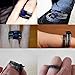 JunXin Two Pieces Black Gold Bridal Wedding Set Princess Cut Sapphire Blue Main Stone Size5-11