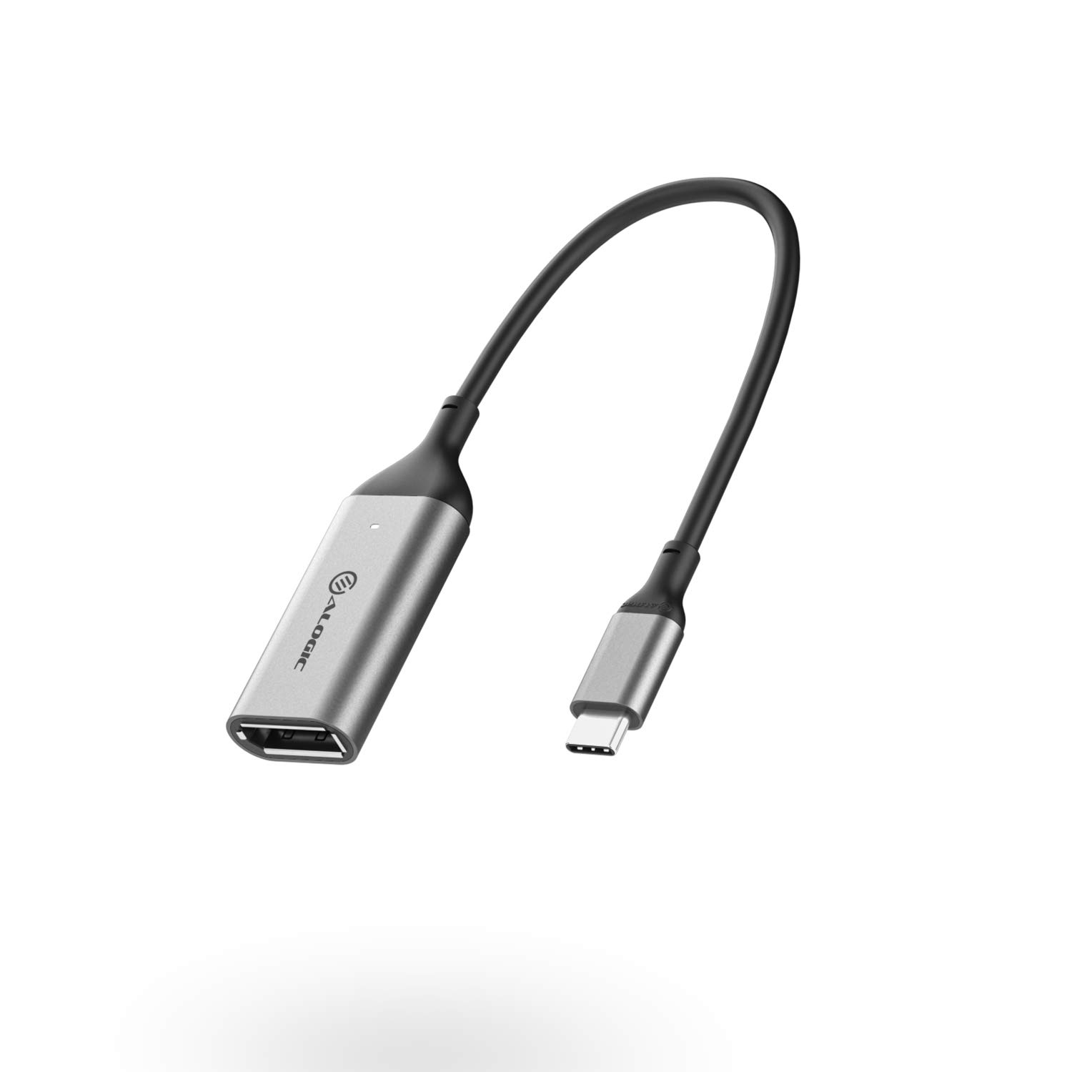 ALOGIC USB-C to DisplayPort Adapter – 15cm; Supports 4K@60Hz; Intelligent LED Indicator; Compatible with MacBook Pro, MacBook Air, iPad Pro/Air 2020, Pixelbook, XPS, Galaxy, etc.
