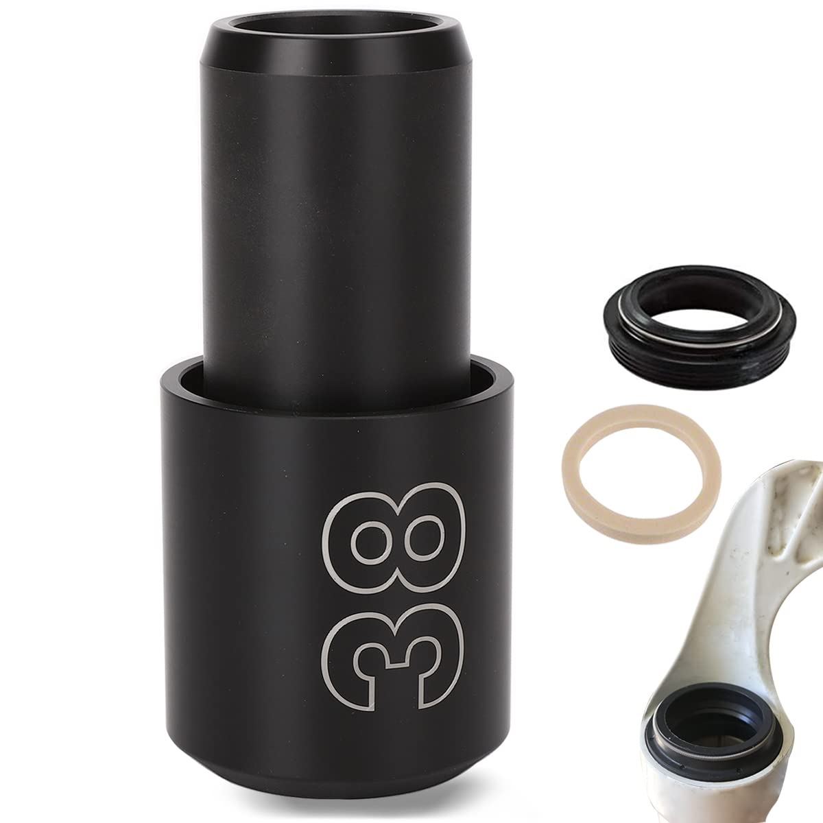 Dust Seal Installation Tool Fork Dust Seal Driver Dust Scraper Installation Tool Guide for Fox Rockshox Suspension Fork Lower Leg 30mm 32mm 34mm 35mm 36mm 38mm 40mm (Size 38)