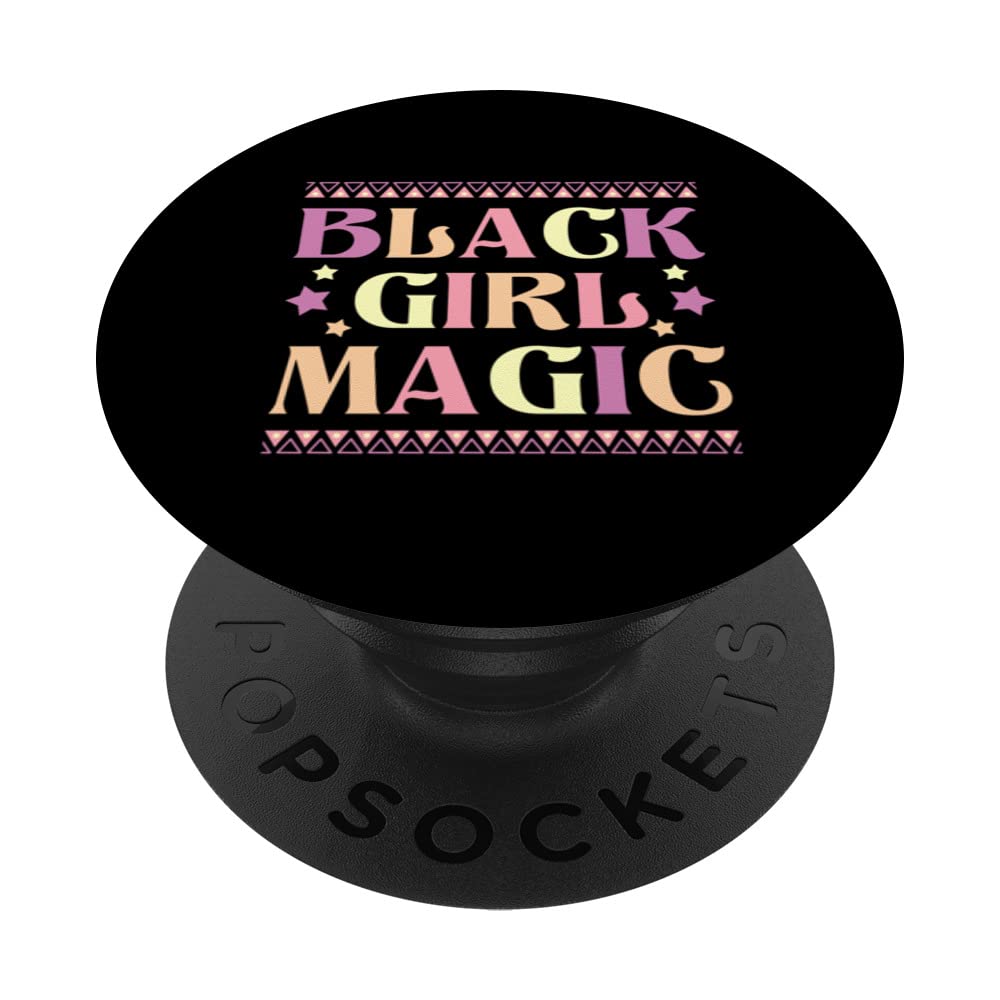 Black Girl Magic Afro Pride African American Women Girls PopSockets Swappable PopGrip