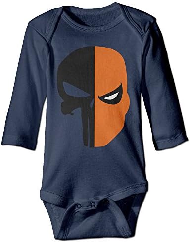 Deathstroke Punisher Skull Face Mask Kids Baby Long-sleeve Jumpsuit Navy