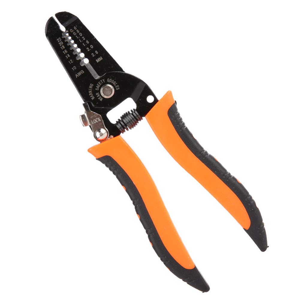01 02 015 Wire Stripper, Easy To Carry Small Body Professional Heavy Duty Wire Stripper Cutter for Electronic And Automotive Repairs for Electrical Wiring Work