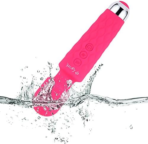 Wireless Wand Massager,Rechargeable Body Massager with Strong Vibration & Multi Pattern,Quite Compact Handheld Massaging Wand for Feet - Pink