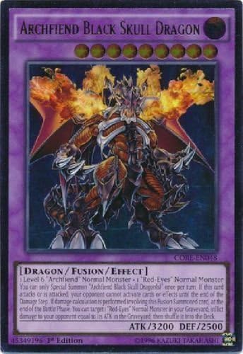 ARCHFIEND BLACK SKULL DRAGON Yugioh MINT Rare Card CORE-EN048 ULTIMATE ,#G14E6GE4R-GE 4-TEW6W222217