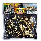 Sunjade 1/32 WWII German Afrika Corps Plastic Figures (20 Tan) (Bagged)
