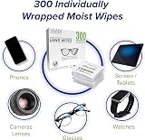 HAADI Glasses Cleaner Wipes 300 Pack 6x5 Inches Free Streaks view 6
