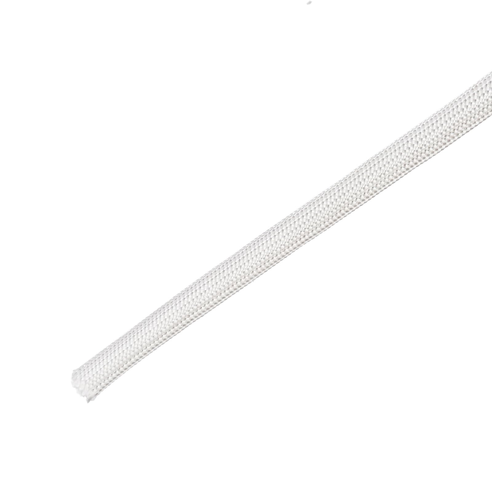 DMiotech 6mmx10m Fiberglass Sleeve Insulating Small Lines Fabric Tubing for Wire Protecting with Resin White