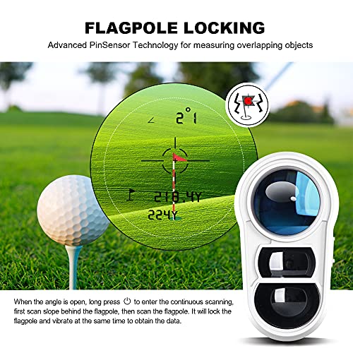 Golf Rangefinder with Slope and Flag Pole Locking Vibration, Gift for
