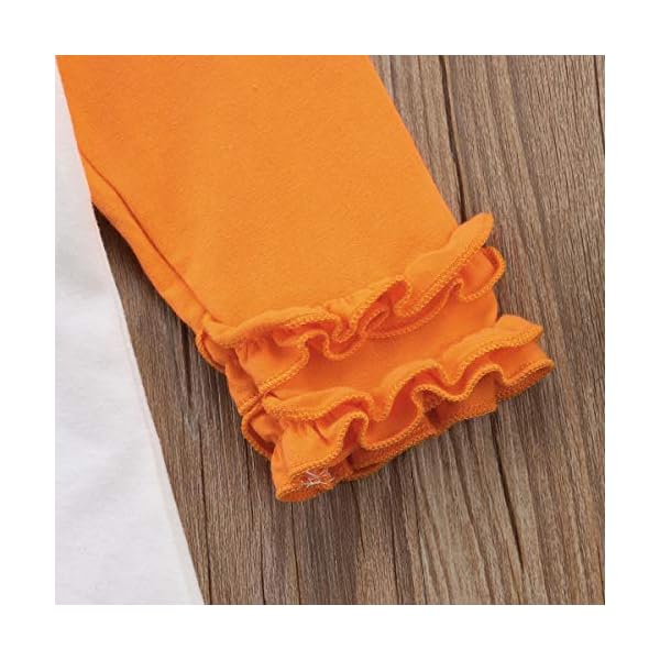 Toddler Baby Kids Girl Halloween Pumpkin Print Long Sleeve Cotton T-Shirt Top - Image 6