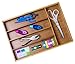 Chef Essential Bamboo Utility Drawer Organizer, Kitchen Silverware tray, 5-Compartment, Your Drawer Will Look Super Neat with This Bamboo Divider, Perfect Size 14.5 L x 10.25 W.