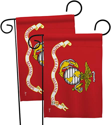 Marine Corps Garden Flag - 2pcs Pack Armed Forces USMC Semper Fi United State A…