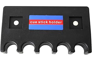 Scott Edward Pool Cue Holder, Cue Rest Cue Stick Holder, 5-Cue Portable Pool Stick Holder for Table, Weighted Mini Billiard Stick Holder for Pool Cues (5 Cue)
