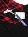 Faddare Women's Hooded Sweatshirts Long Sleeve 2 In 1 Checked Pullover Tops With Pockets