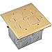ENERLITES-705549-C Enerlites Floor Box Kit, 2 Gang 20A Tamper / Weather Resistant Duplex Receptacles, UL Listed - Brass