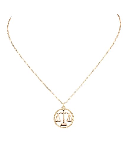 Six Damen Halskette Sternzeichen Waage Statement Kette