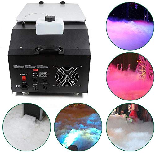 DONNGYZ Dry Ice Machine Low Lying Fog Smoke Maker Cloud Effect DMX512 Professional Commercial Suitable for Stage Concert Wedding Party Show w/Remote Controller 3000W(US Stock)